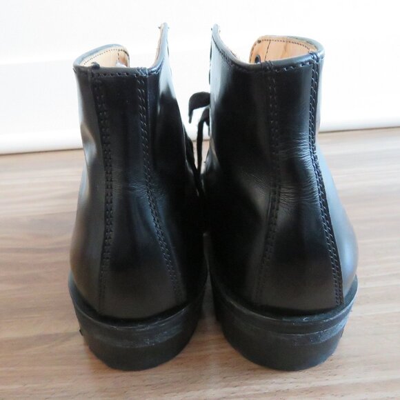 VINTAGE DAYTON Driver Combat Moto Lug Vibram Boots in Black Leather - Picture 4 of 16